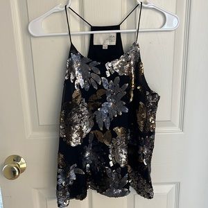 Embellished Top with Floral Pattern